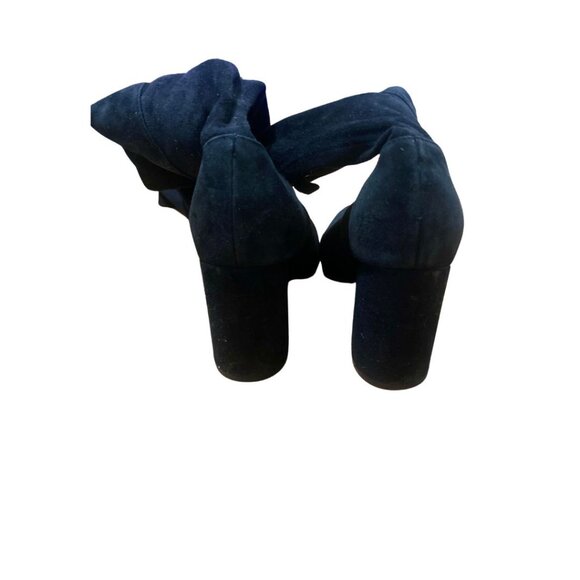 Cole Haan Black Suede "Darla" OTK Boots Size 8 - Picture 6 of 10